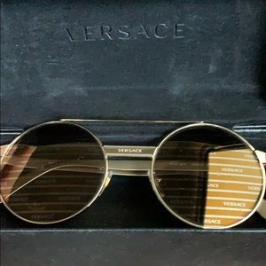 Black and Gold Versace Sunglasses